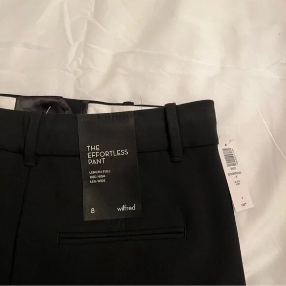 Black Aritzia Wilfred Effortless Pants NWT 8 - Picture 4 of 5